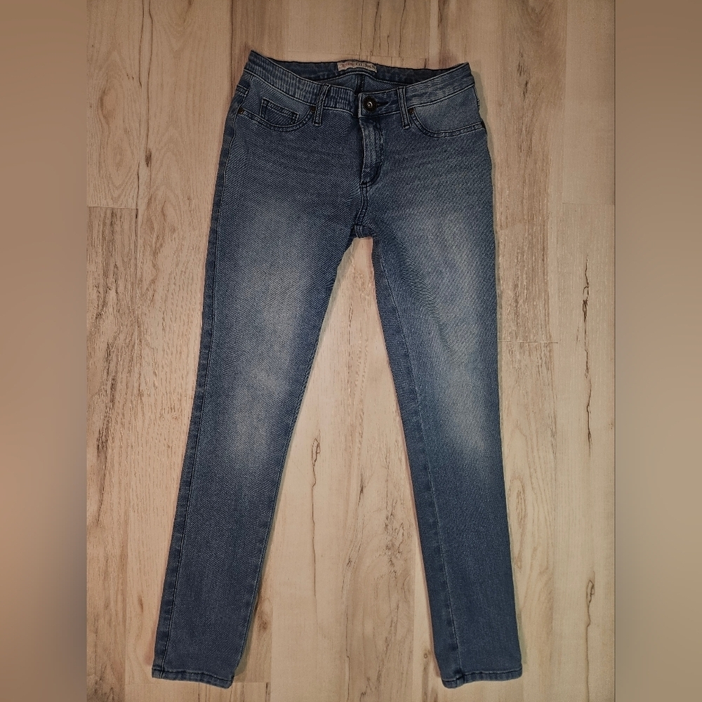 Guess Vintage Straight Leg Jeans Blue Wash US M EU 38 Mexico Faux Front Pockets - Picture 2 of 10